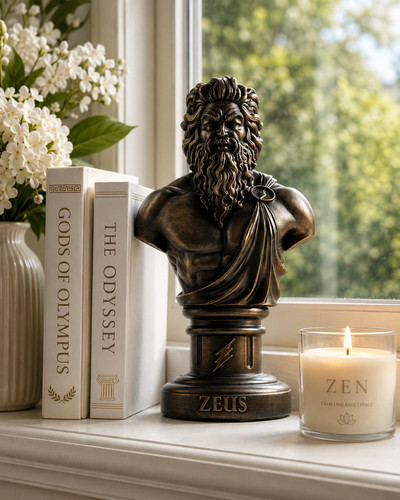 Zeus greek god bust statue - greek,