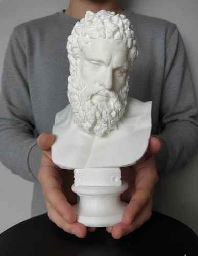 Farnese hercules bust 3d - hercules,