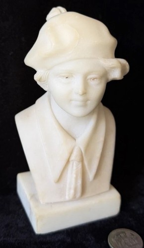 Vintage alabaster marble bust - vintage,